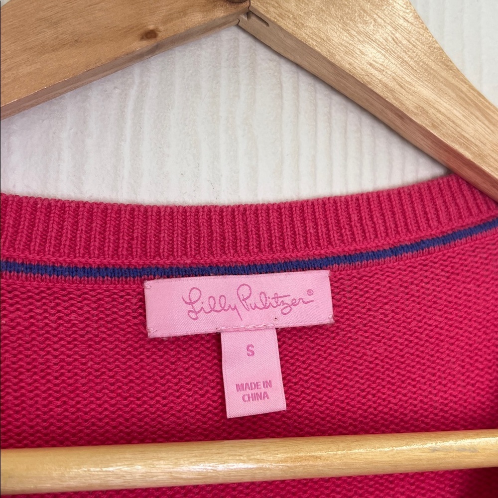 Lilly Pulitzer - Adair Beach Getaway Blue Stripe Long Sleeve Sweater Size Small - Picture 8 of 10